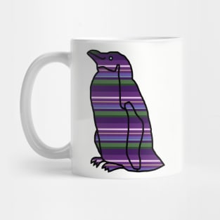 Lavender Stripes Penguin Mug